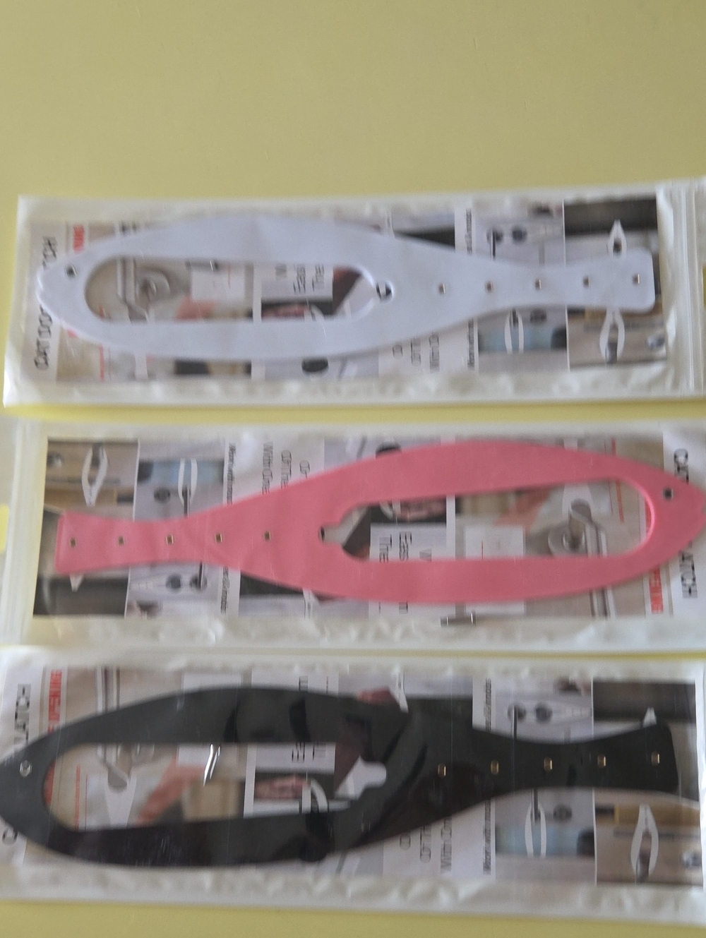 New Set of Three Cat Door Latches in White, Pink, Black